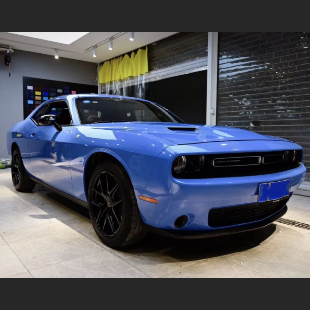 Ravoony Plus Abudhabi Blue Car Vinyl Wrap Dodge Challenger Wrap