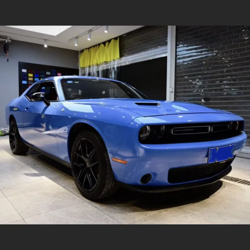 Ravoony Plus Abudhabi Blue Car Vinyl Wrap Dodge Challenger Wrap