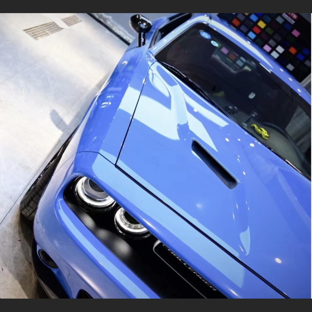 Ravoony Plus Abudhabi Blue Car Vinyl Wrap Dodge Challenger Wrap