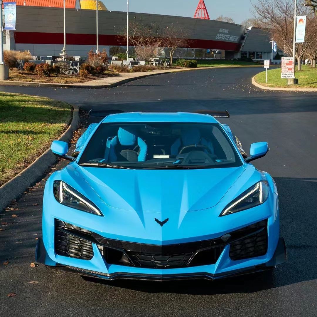 Ravoony Plus Blue Sky Car Vinyl Wrap Blue C8 Corvette Wrap