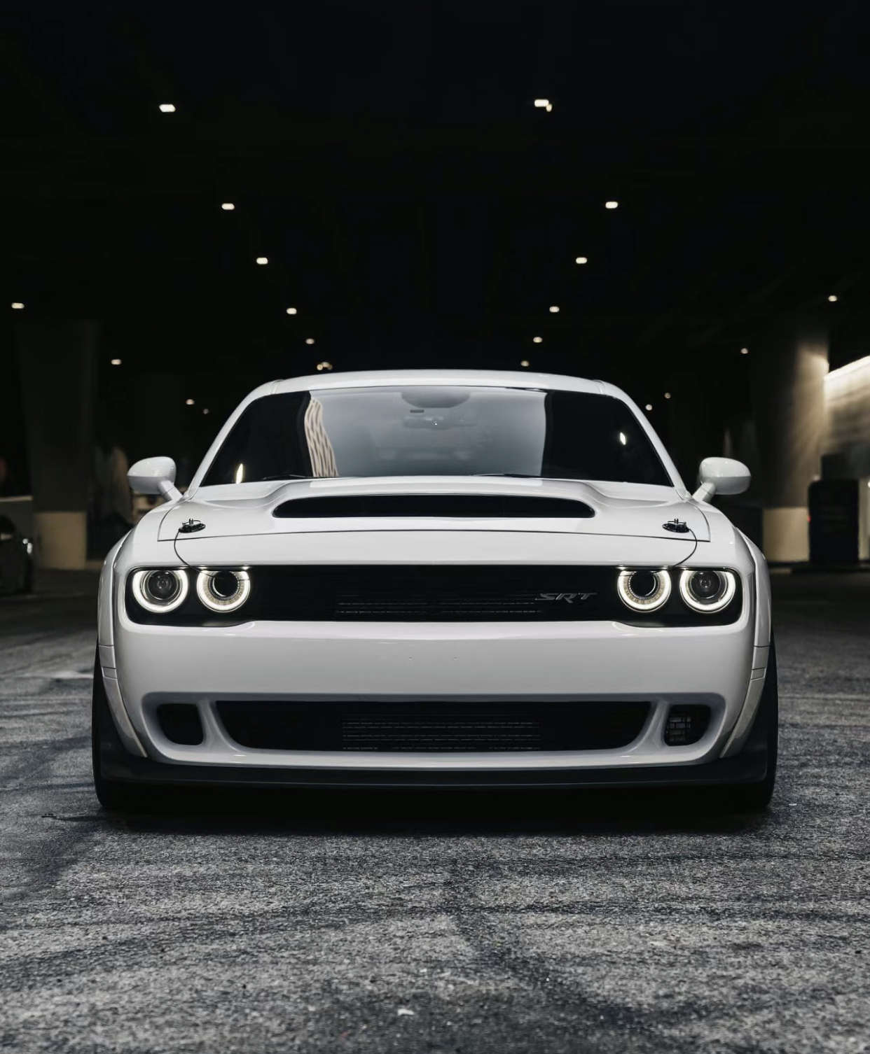 Ravoony Plus Gloss Crystal White Car Vinyl Wrap Dodge Challenger Wrap
