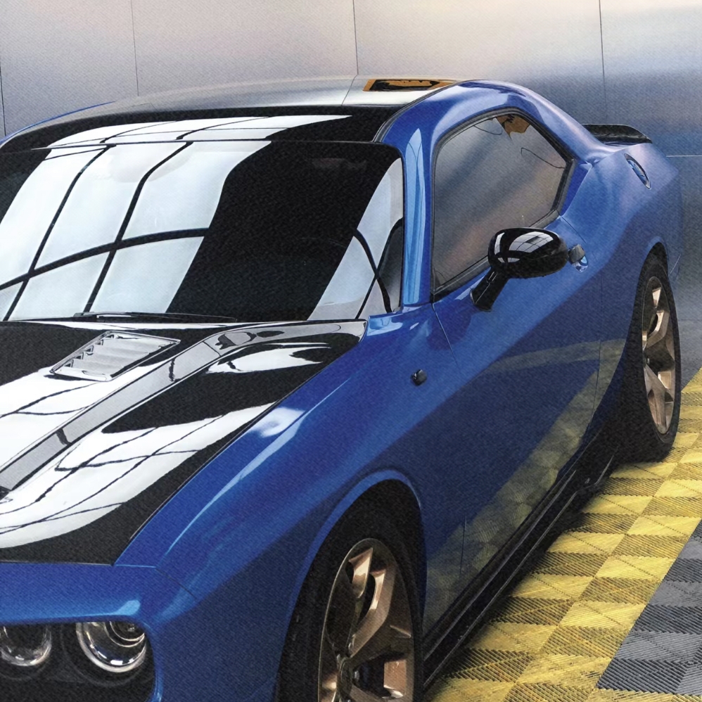 Ravoony Plus Metal Paint Jazz Blue Vinyl Car Wrap Dodge Challenger Wrap
