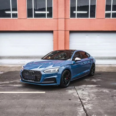 Ravoony Plus PET Porsche Gloss Neptune Blue Vinyl Car Wrap 02