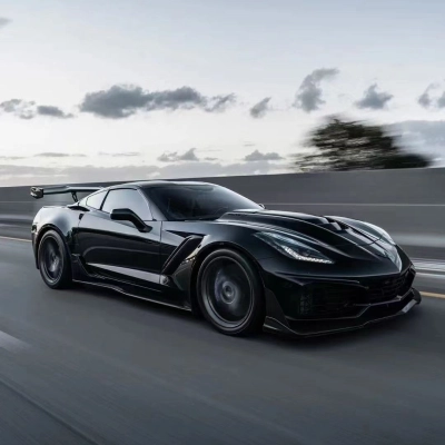 Ravoony Plus Gloss Black Car Wrap Chevrolet Camaro Wrap C7 Corvette Wrap 02