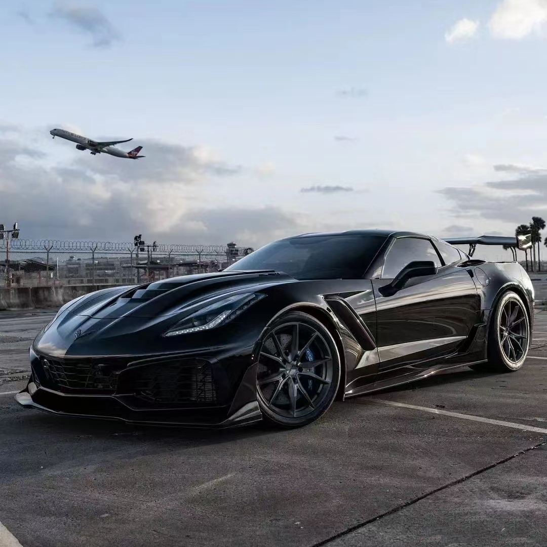 Ravoony Plus Gloss Black Car Wrap Chevrolet Camaro Wrap C7 Corvette Wrap