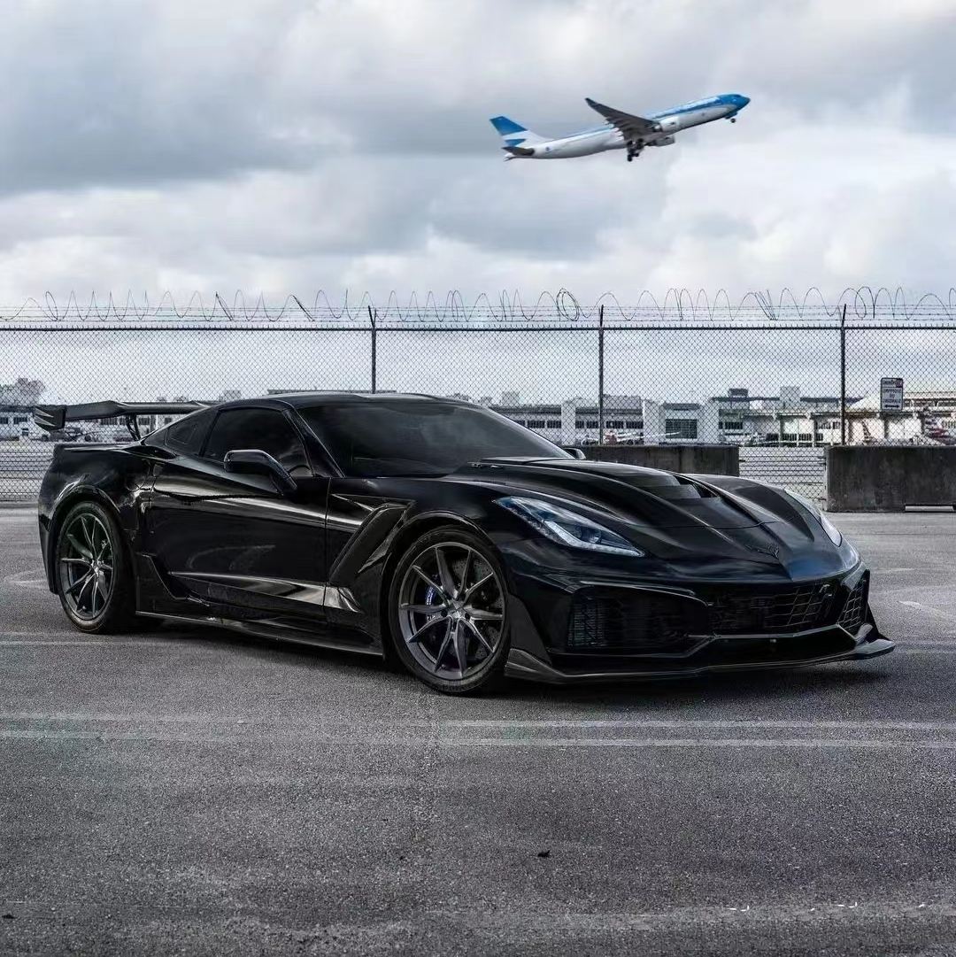 Ravoony Plus Gloss Black Car Wrap Chevrolet Camaro Wrap C7 Corvette Wrap