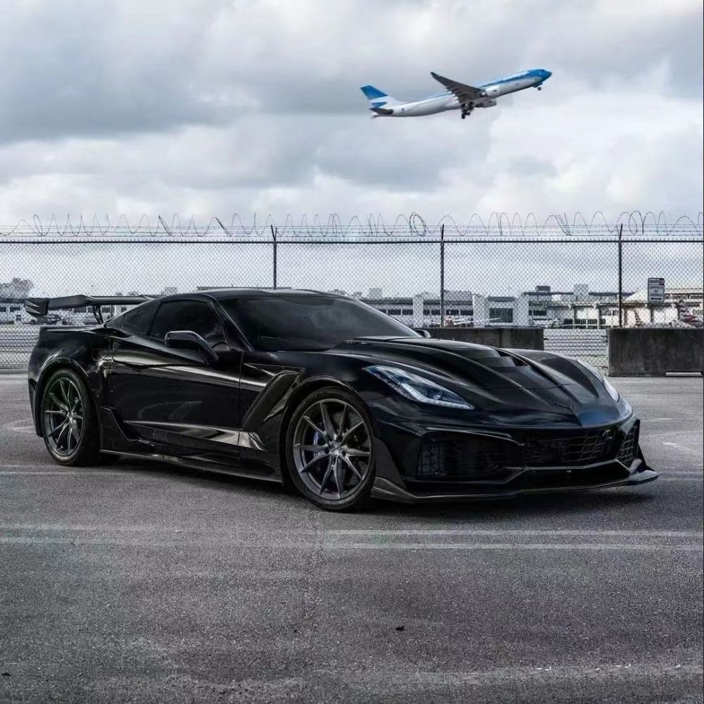 Ravoony Plus Gloss Black Car Wrap Chevrolet Camaro Wrap C7 Corvette Wrap