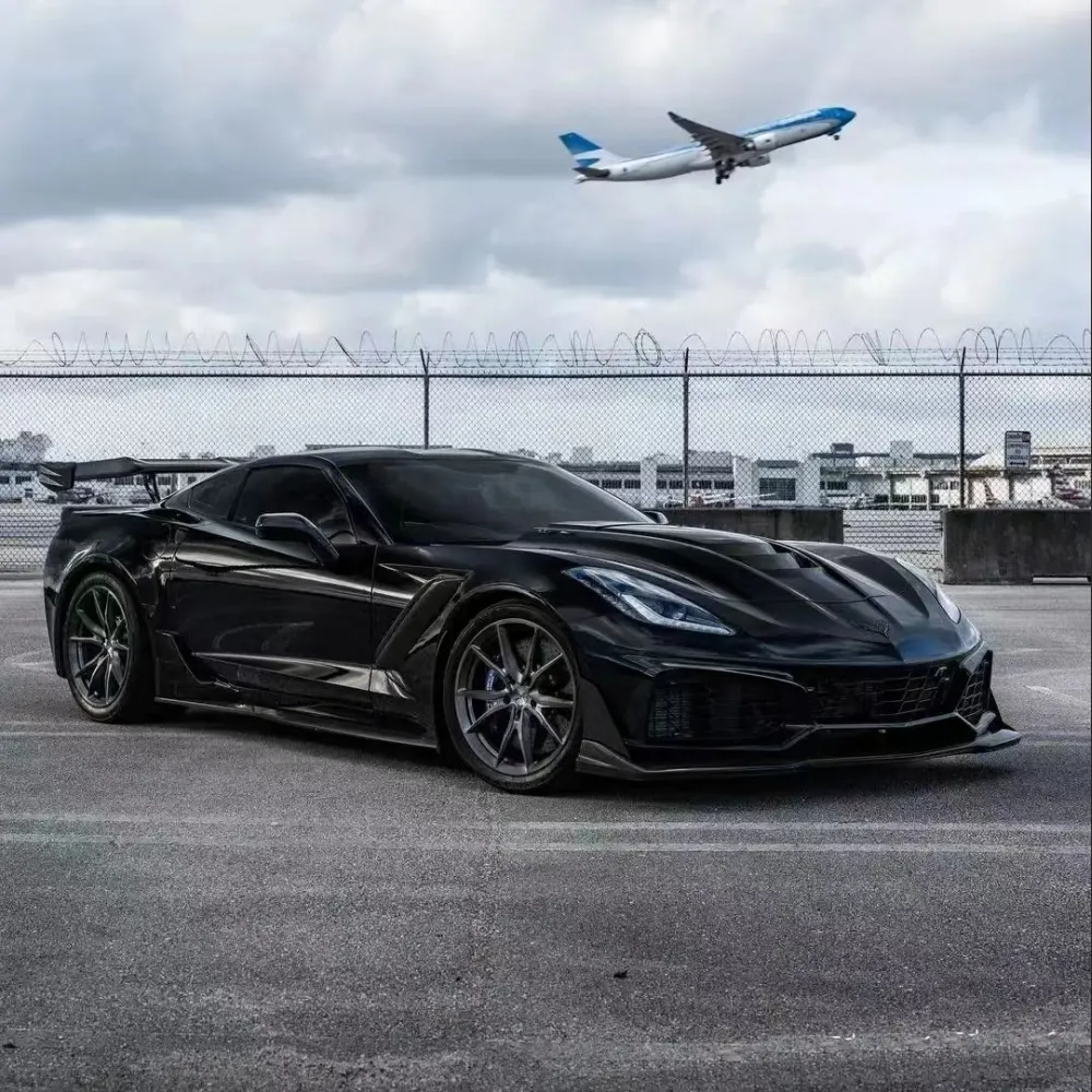 Ravoony Plus Gloss Black Car Wrap Chevrolet Camaro Wrap C7 Corvette Wrap