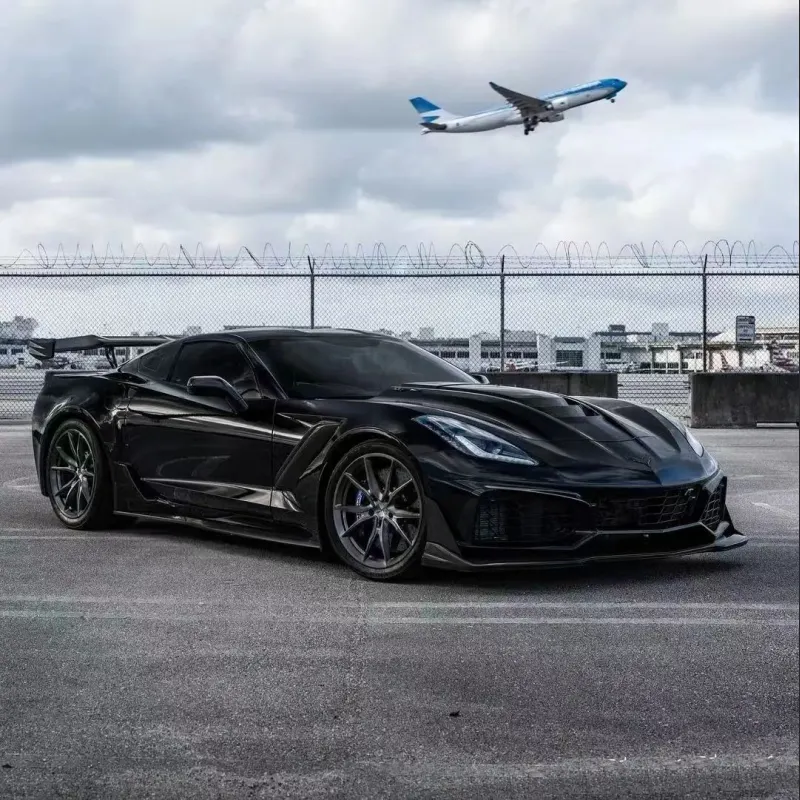 Ravoony Plus Gloss Black Car Wrap Chevrolet Camaro Wrap C7 Corvette Wrap
