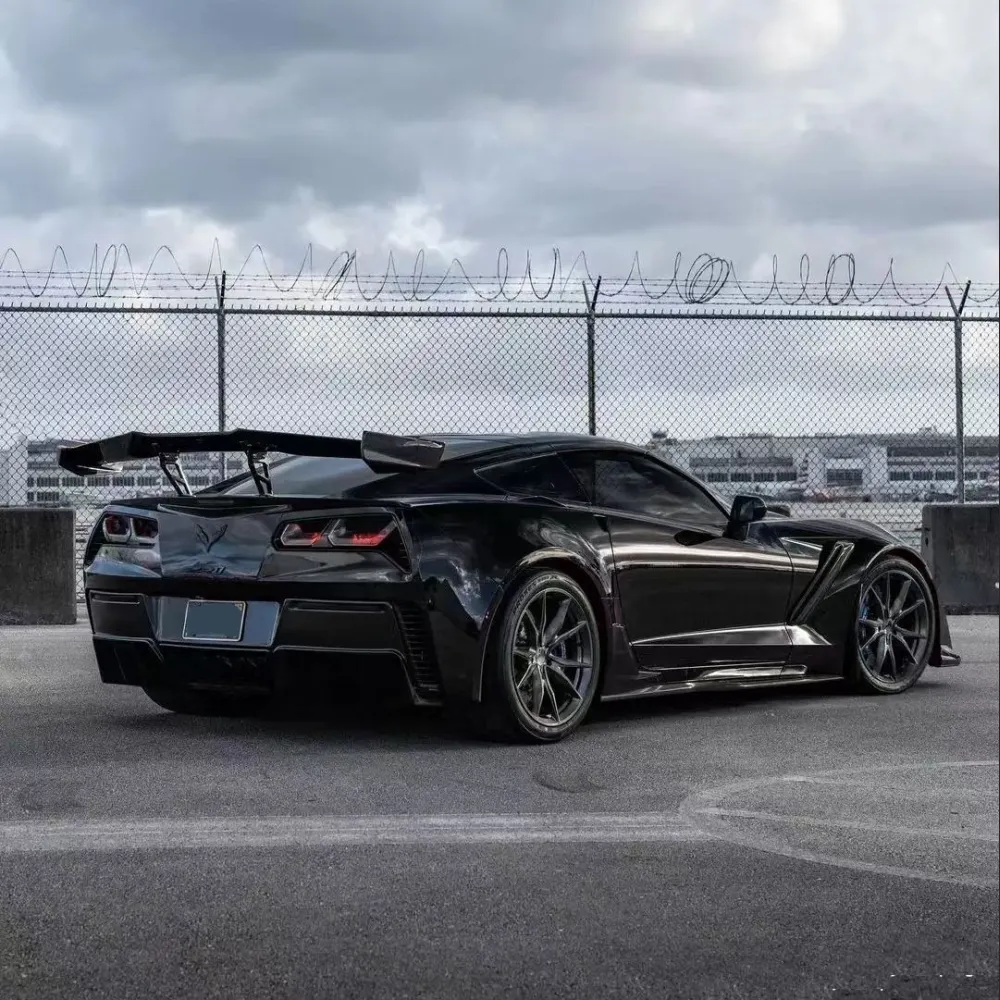 Ravoony Plus Gloss Black Car Wrap Chevrolet Camaro Wrap C7 Corvette Wrap
