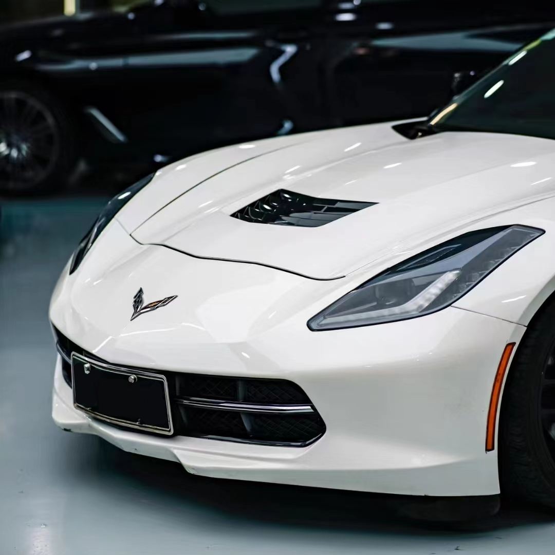 Ravoony Plus PET Gloss White Car Wrap C7 Corvette Wrap