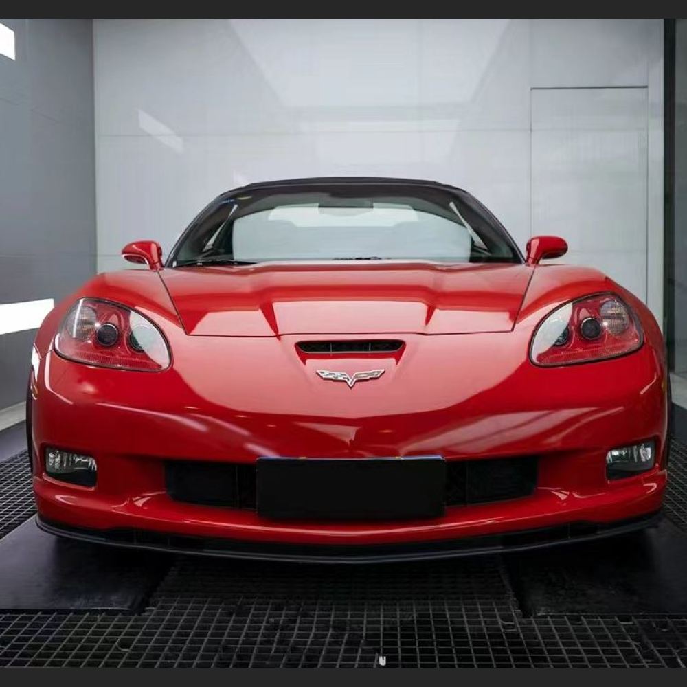 Ravoony Plus Glossy Crystal Ferrari Red Vinyl Car Wrap C6 Corvette Wrap