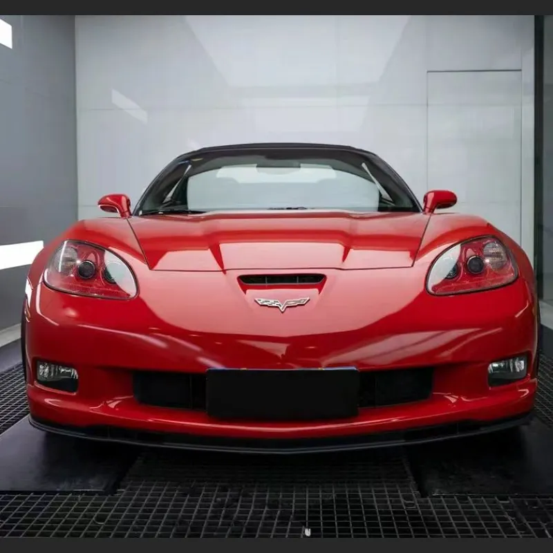 Ravoony Plus Glossy Crystal Ferrari Red Vinyl Car Wrap C6 Corvette Wrap