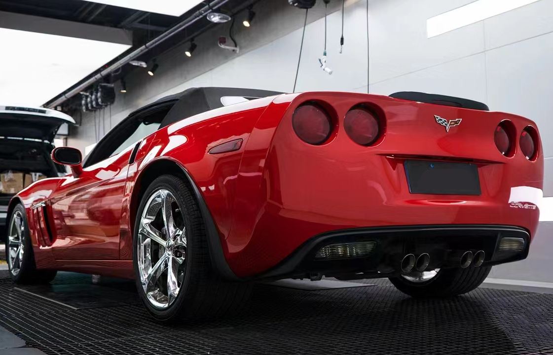 Ravoony Plus Glossy Crystal Ferrari Red Vinyl Car Wrap C6 Corvette Wrap