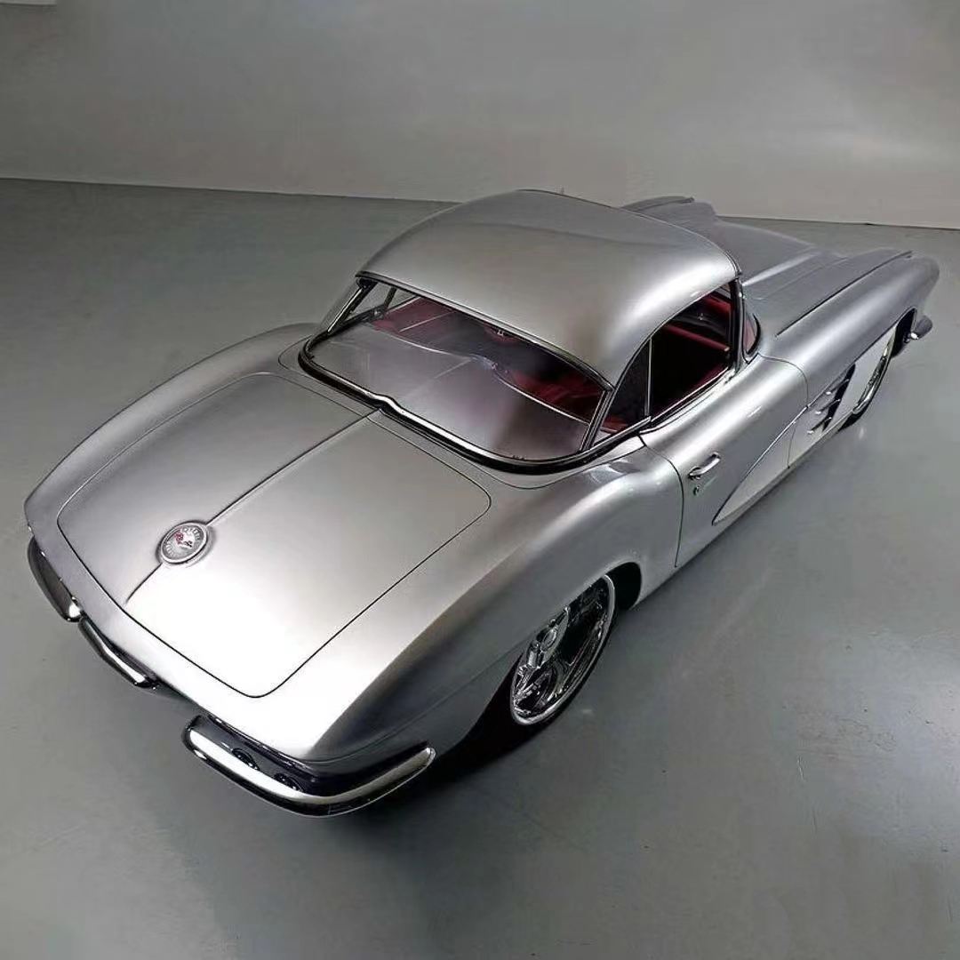 Ravoony Plus Matte Chrome Alexander Silver Metallic Vinyl Wrap C1 Corvette Wrap