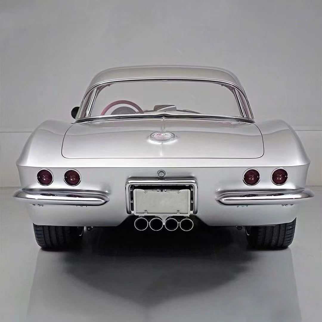 Ravoony Plus Matte Chrome Alexander Silver Metallic Vinyl Wrap C1 Corvette Wrap