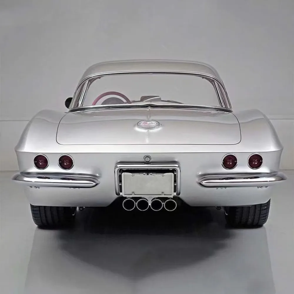 Ravoony Plus Matte Chrome Alexander Silver Metallic Vinyl Wrap C1 Corvette Wrap