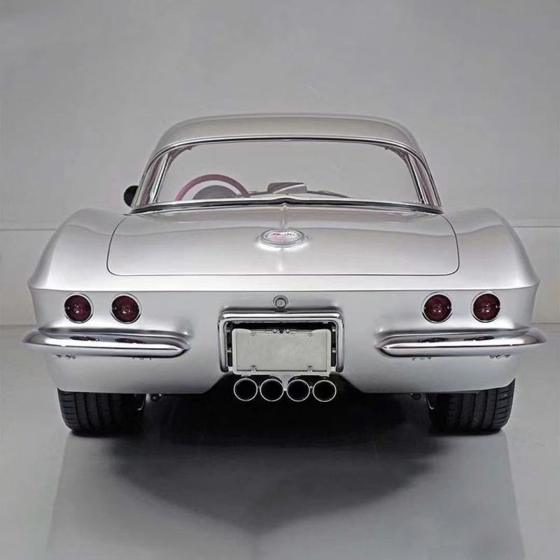 Ravoony Plus Matte Chrome Alexander Silver Metallic Vinyl Wrap C1 Corvette Wrap