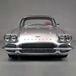 Ravoony Plus Matte Chrome Alexander Silver Metallic Vinyl Wrap C1 Corvette Wrap