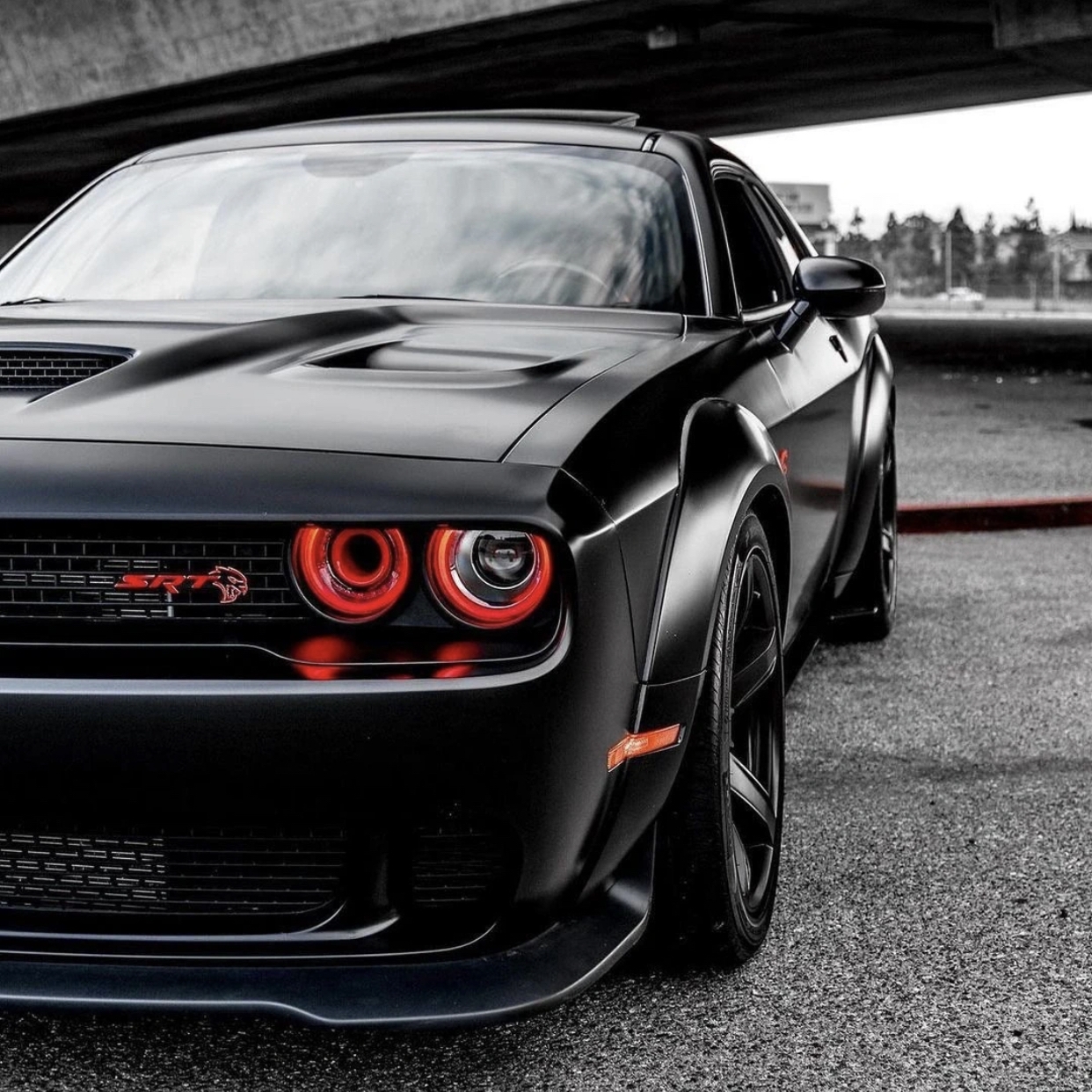 Ravoony Plus Pure Metal Black Car Vinyl Wrap Dodge Challenger Wrap