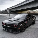 Ravoony Plus Pure Metal Black Car Vinyl Wrap Dodge Challenger Wrap