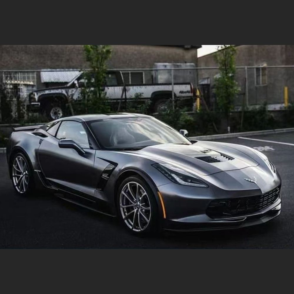 Ravoony Plus Pure Metal Dark Grey Car Vinyl Wrap Corvette Wrap