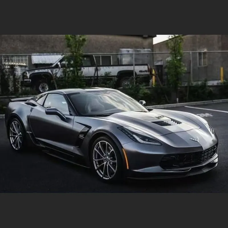 Ravoony Plus Pure Metal Dark Grey Car Vinyl Wrap Corvette Wrap