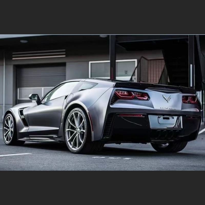 Ravoony Plus Pure Metal Dark Grey Car Vinyl Wrap Corvette Wrap