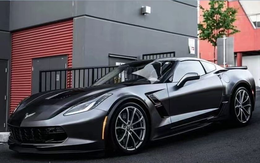 Ravoony Plus Pure Metal Dark Grey Car Vinyl Wrap Corvette Wrap