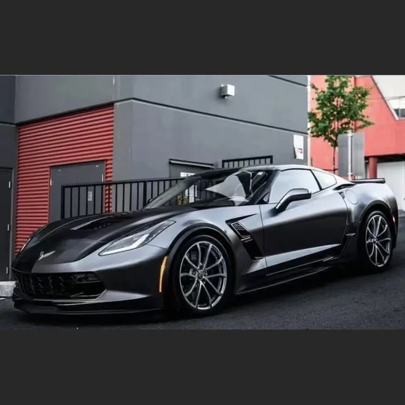 Ravoony Plus Pure Metal Dark Grey Car Vinyl Wrap Corvette Wrap
