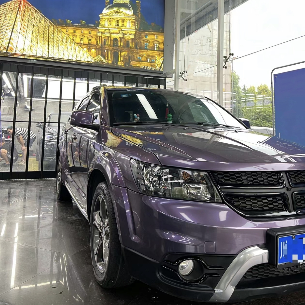 Ravoony Plus Bentley Gloss Grey Violet Car Vinyl Wrap Dodge Wrap