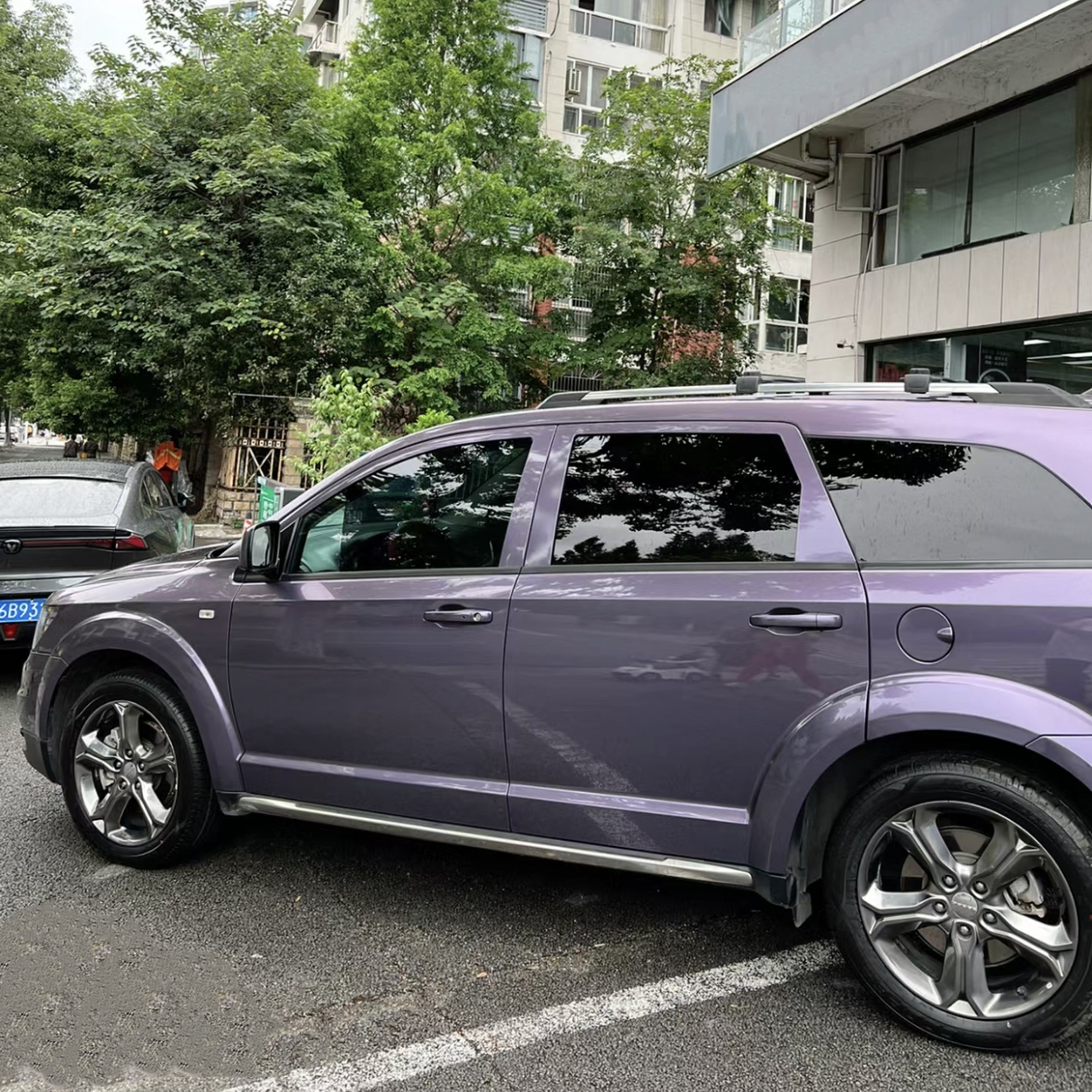 Ravoony Plus Bentley Gloss Grey Violet Car Vinyl Wrap Dodge Wrap