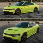 Ravoony Plus Magic Gold Fluorescence Car Vinyl Wrap Dodge Challenger Wrap