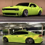 Ravoony Plus Magic Gold Fluorescence Car Vinyl Wrap Dodge Challenger Wrap