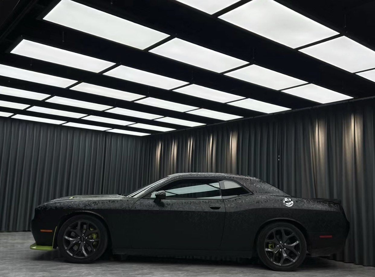 Ravoony Plus 3D Ghost Camouflage Black Vinyl Wrap Dodge Challenger Wrap