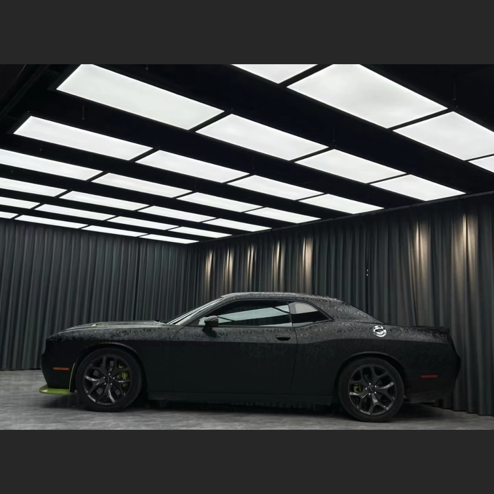 Ravoony Plus 3D Ghost Camouflage Black Vinyl Wrap Dodge Challenger Wrap