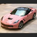 Ravoony Plus Glossy Crystal Peach Pink Car Vinyl Wrap C7 Corvette Wrap