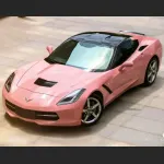 Ravoony Plus Glossy Crystal Peach Pink Car Vinyl Wrap C7 Corvette Wrap