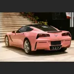 Ravoony Plus Glossy Crystal Peach Pink Car Vinyl Wrap C7 Corvette Wrap