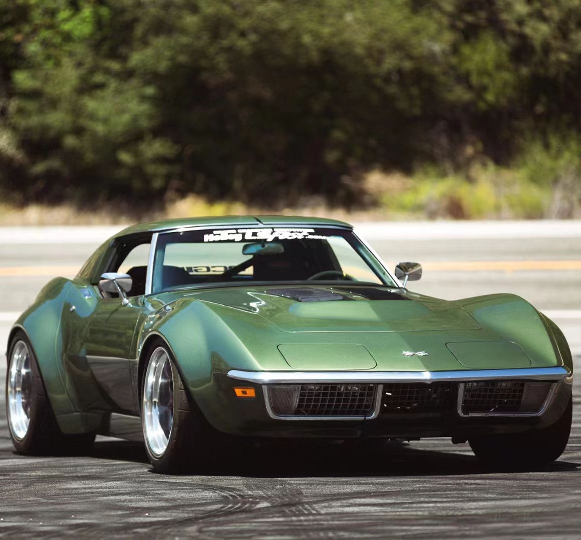 Ravoony Plus Metallic Mamba Green Car Vinyl Wrap C3 Corvette Wrap