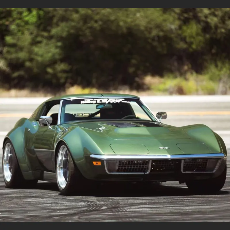 Ravoony Plus Metallic Mamba Green Car Vinyl Wrap C3 Corvette Wrap