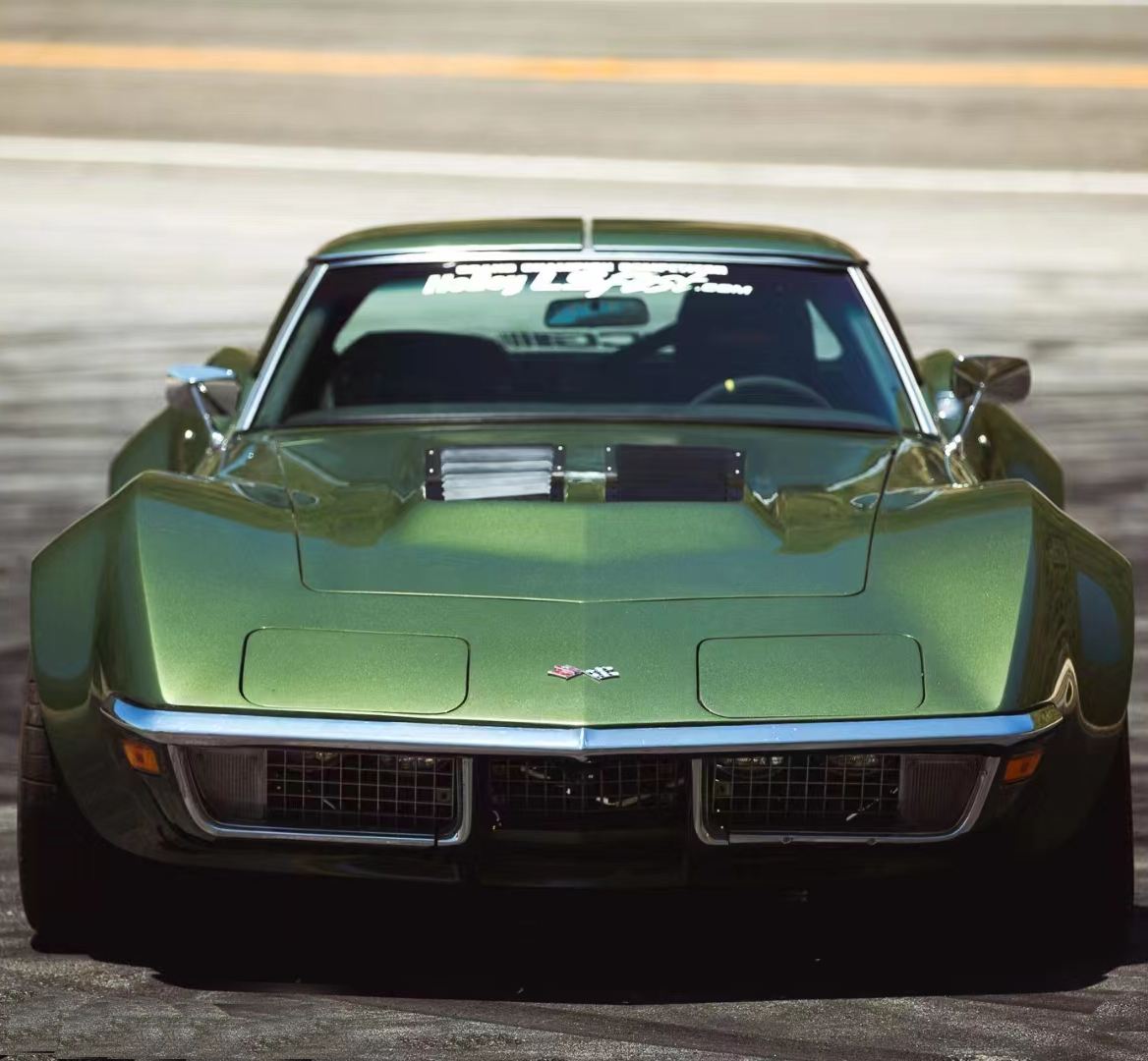 Ravoony Plus Metallic Mamba Green Car Vinyl Wrap C3 Corvette Wrap