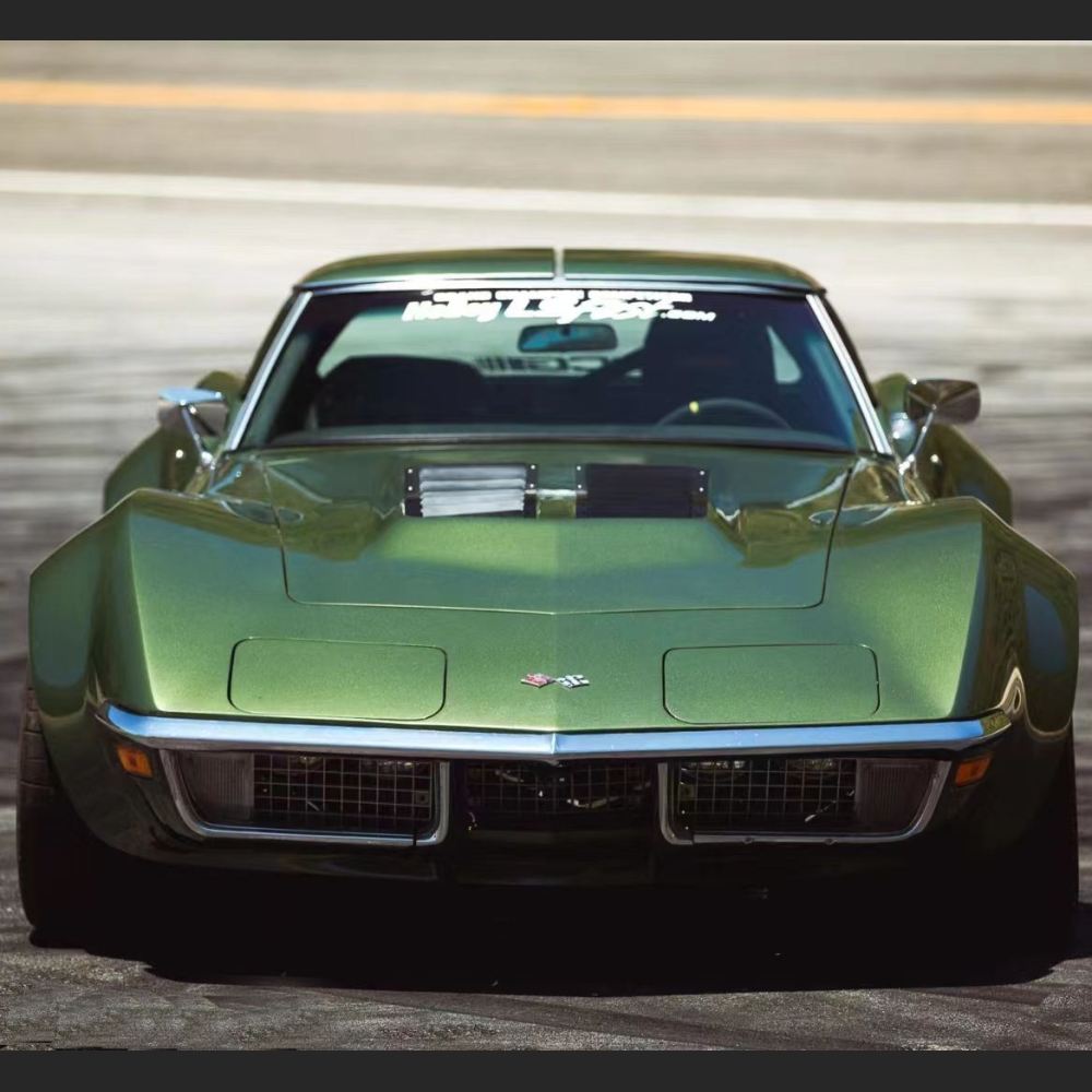 Ravoony Plus Metallic Mamba Green Car Vinyl Wrap C3 Corvette Wrap
