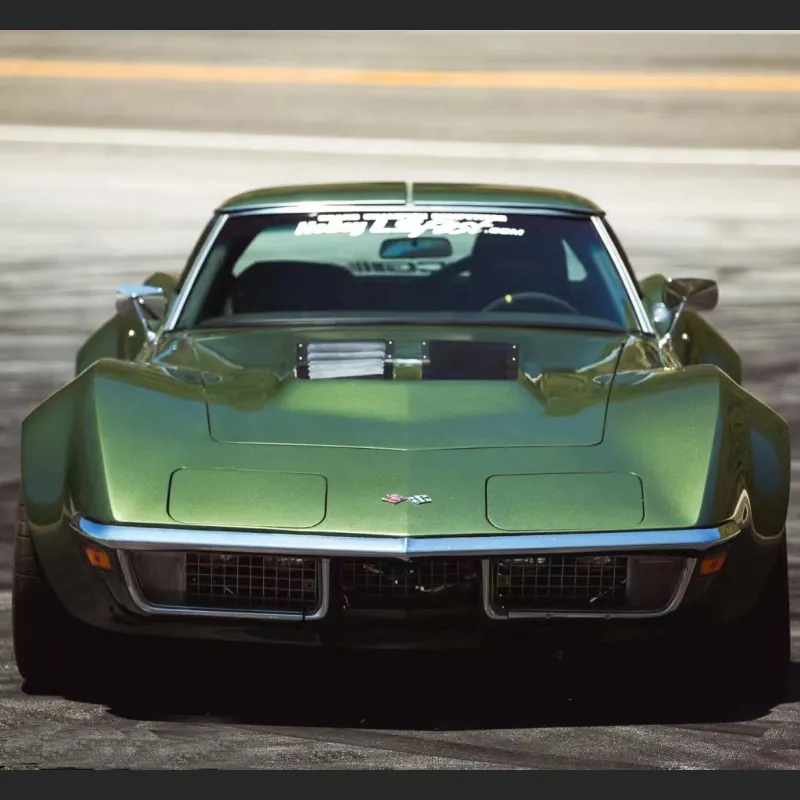 Ravoony Plus Metallic Mamba Green Car Vinyl Wrap C3 Corvette Wrap
