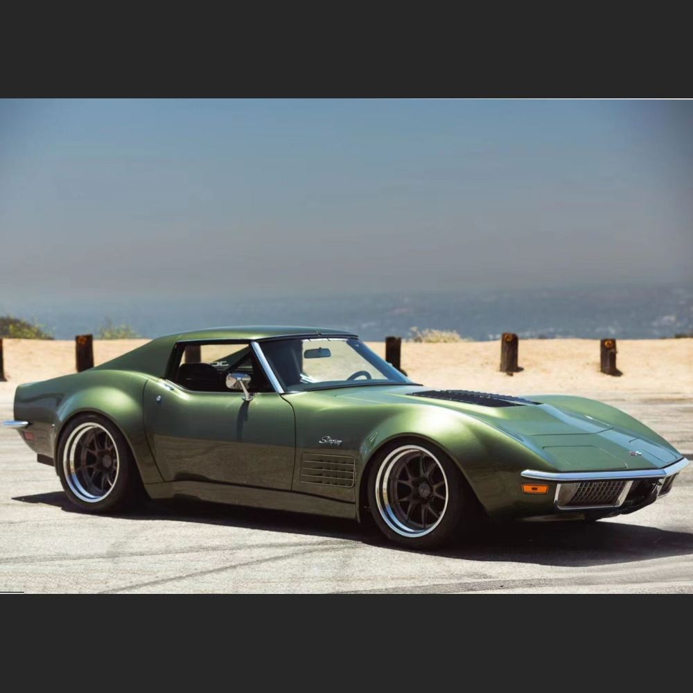 Ravoony Plus Metallic Mamba Green Car Vinyl Wrap C3 Corvette Wrap