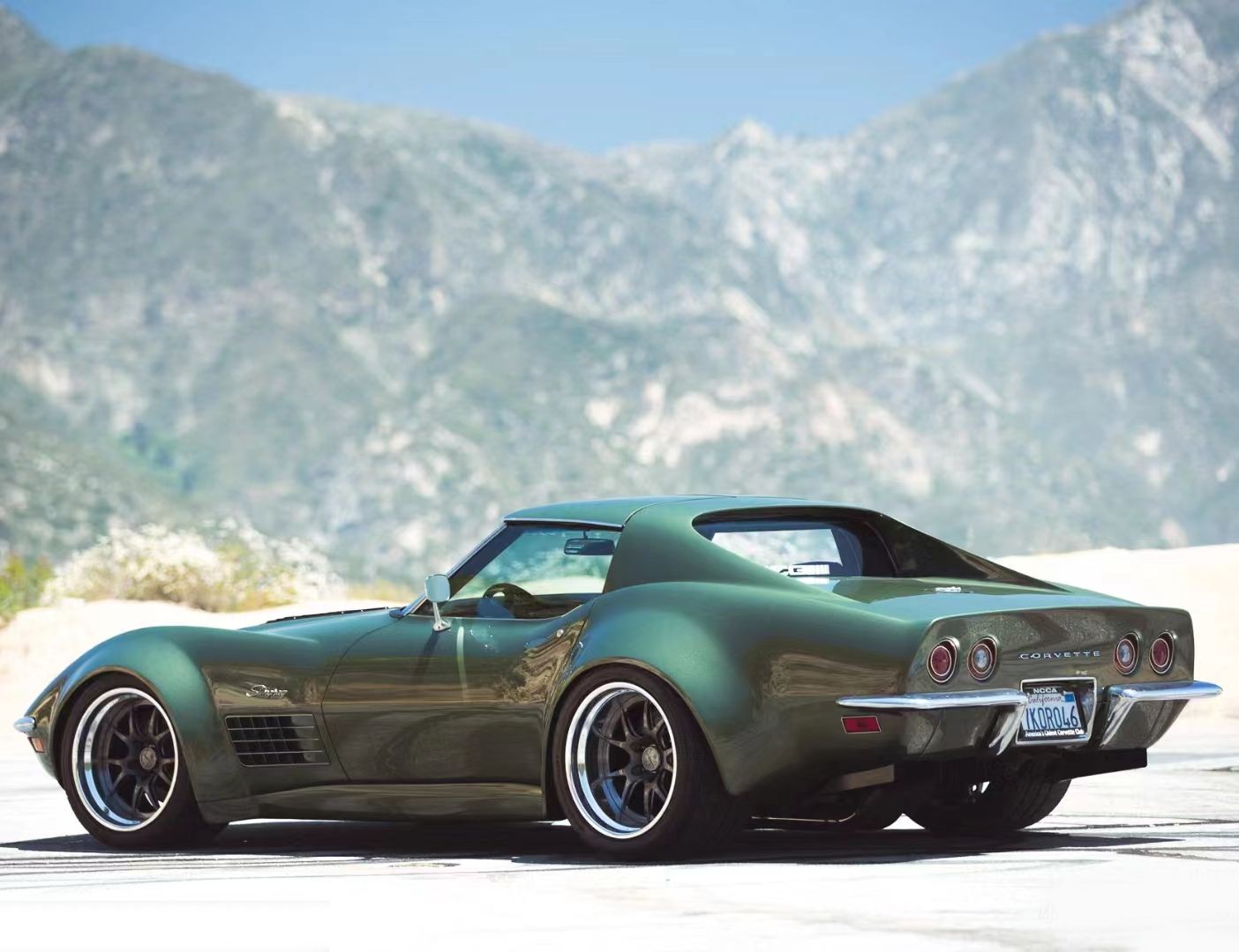 Ravoony Plus Metallic Mamba Green Car Vinyl Wrap C3 Corvette Wrap