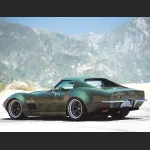 Ravoony Plus Metallic Mamba Green Car Vinyl Wrap C3 Corvette Wrap
