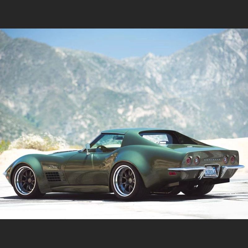 Ravoony Plus Metallic Mamba Green Car Vinyl Wrap C3 Corvette Wrap