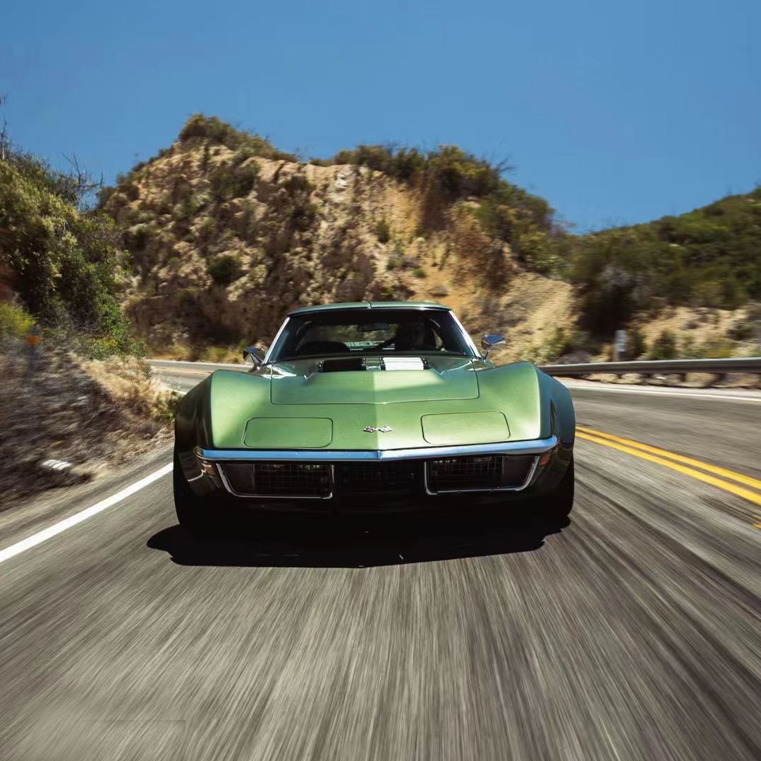 Ravoony Plus Metallic Mamba Green Car Vinyl Wrap C3 Corvette Wrap