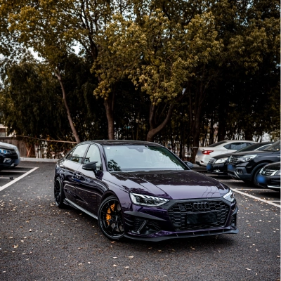 Ravoony Plus Audi Gloss Velvet Purple Car Vinyl Wrap 02